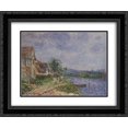 thumbnail image 1 of Gustave Loiseau 2x Matted 24x20 Black Ornate Framed Art Print 'Port Joie', 1 of 2