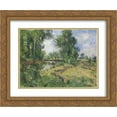 thumbnail image 1 of Gustave Loiseau 2x Matted 24x20 Gold Ornate Framed Art Print 'By the Orne River near Caen', 1 of 2