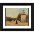thumbnail image 1 of Gustave Maincent 24x19 Black Ornate Framed Double Matted Museum Art Print Titled: The Champs Elysees with the Tuileries and the Arc De Triumphe in the Distance, 1 of 5