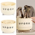 thumbnail image 1 of Gustave Makeup Brush Holder 360° Rotating Desk Spinning Organizer 21 Slots Desktop Storage, 1 of 9
