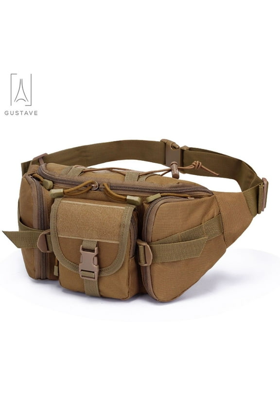 Men Fanny Pack Waist Bag Adjustable Utility Crossbody Belt Bag Hip Purse Waterproof for Outdoor Fishing Cycling Traveling