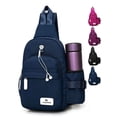 thumbnail image 1 of Gustave Men Women Nylon Crossbody Shoulder Chest Cycle Sling Bag Daily Travel Hiking Backpack (7.1"*2.75"*13.5",Blue), 1 of 10