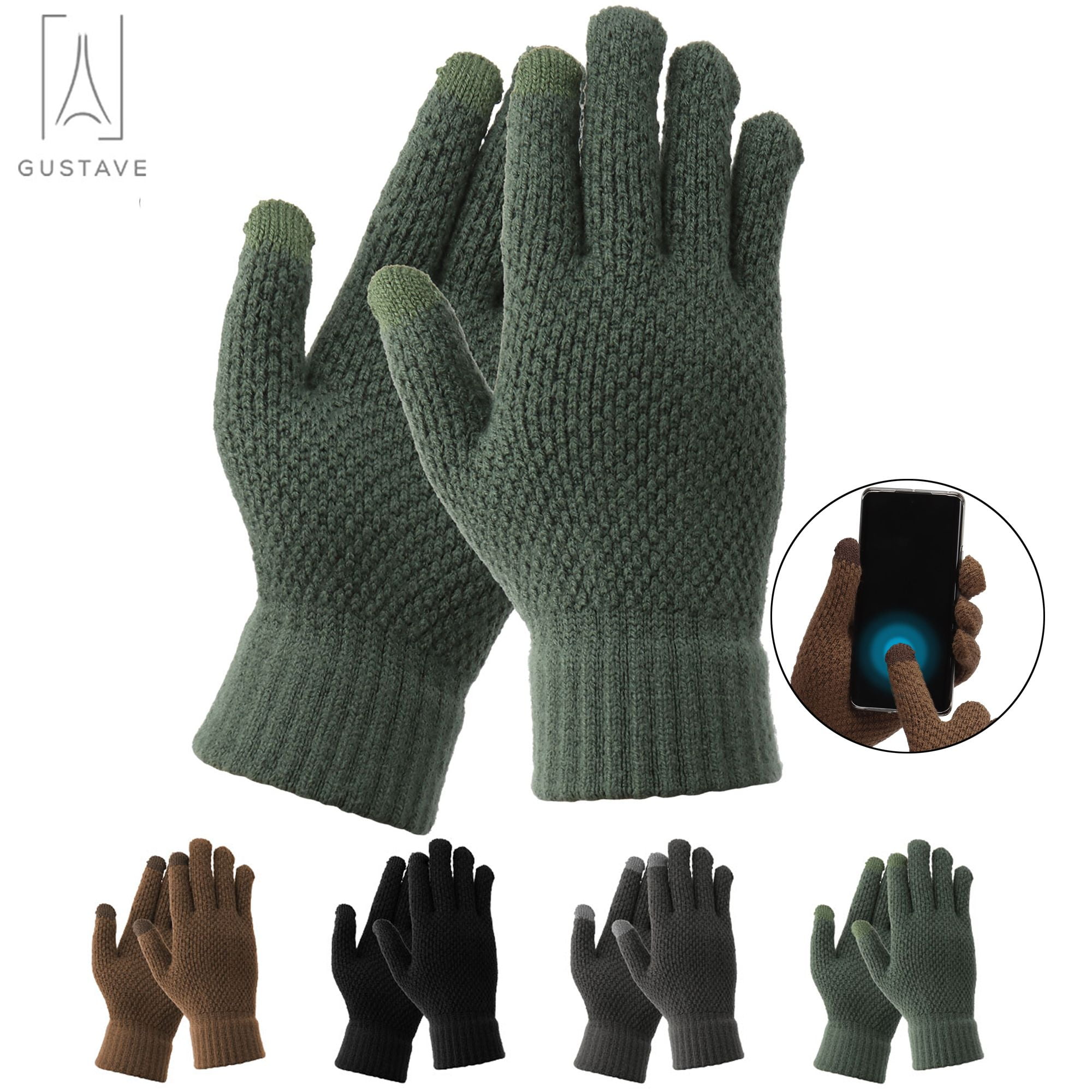 Gustave Men Women Thermal Insulated Winter Warm Gloves Touch Screen