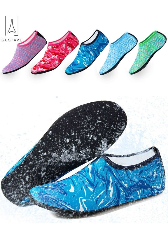 Men Women Water Socks Barefoot Quick Dry Aqua Beach Socks For Water Sport Swim Surf Yoga Exercise Beach "S, Camouflage Blue"