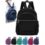 Gustave Mini Nylon Backpack Purse for Women Lightweight Anti-theft Travel Backpack Daypack Casual Shoulder Handbag "Black"
