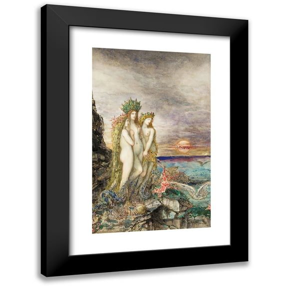 Gustave Moreau 11x14 Black Modern Framed Museum Art Print Titled - The Sirens (1882)