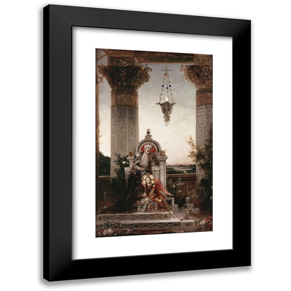 Gustave Moreau 12x18 Black Modern Framed Museum Art Print Titled - King David (1878)