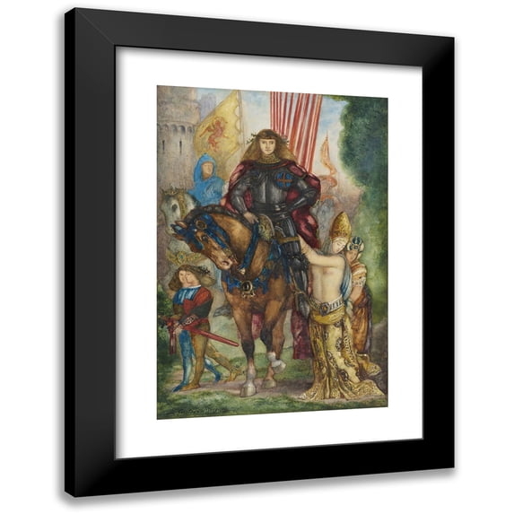 Gustave Moreau 13x18 Black Modern Framed Museum Art Print Titled - Fund and Captive