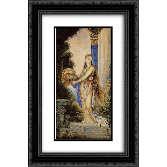 Gustave Moreau 2x Matted 16x24 Black Ornate Framed Art Print 'Salome with Column'