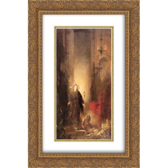 Gustave Moreau 2x Matted 16x24 Gold Ornate Framed Art Print 'Saint Margaret'