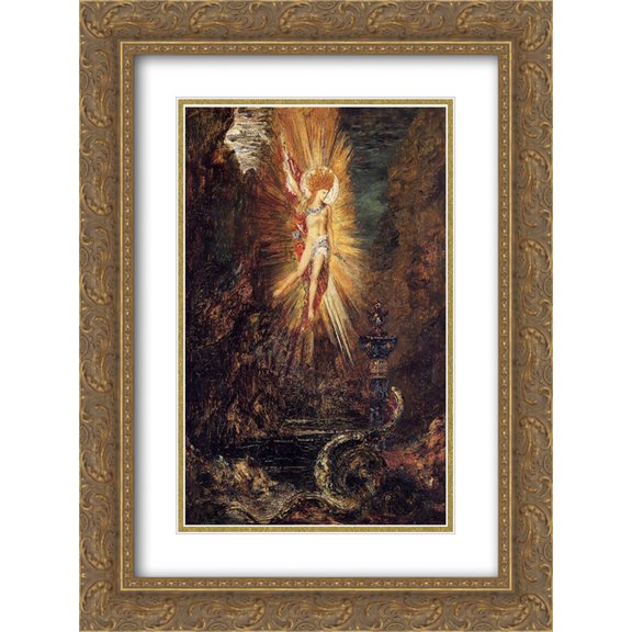 Gustave Moreau 2x Matted 20x24 Gold Ornate Framed Art Print 'Apollo Vanquishing the Serpent Python'