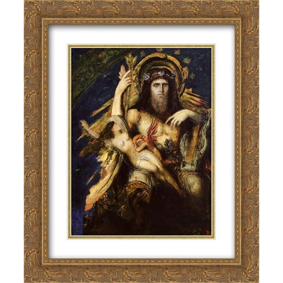 Gustave Moreau 2x Matted 20x24 Gold Ornate Framed Art Print 'Jupiter and Semele'