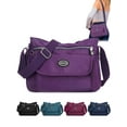 thumbnail image 1 of Gustave Nylon Crossbody Bag for Women Waterproof Shoulder Handbag Purse Lightweight Casual Travel Messenger Satchel Bags Multi Zipper Pockets "Purple", 1 of 9