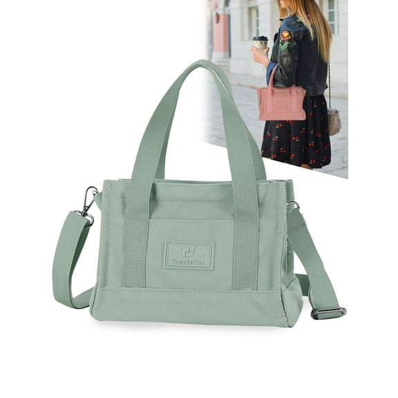 Gustave Nylon Crossbody Purse Satchel Handbag for Women Waterproof Shoulder Bag Lightweight Casual Totes Top Handle Bag "Green"