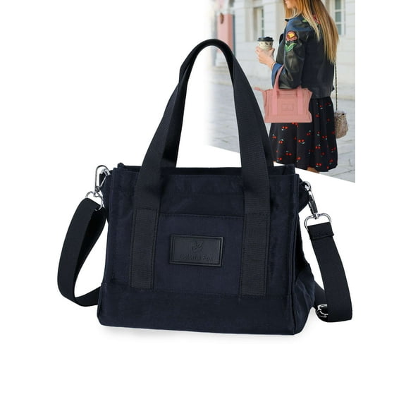 Gustave Nylon Crossbody Purse Satchel Handbag for Women Waterproof Shoulder Bag Lightweight Casual Totes Top Handle Bag "Navy"