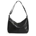 thumbnail image 1 of Gustave PU Leather Hobo Bag for Women Everyday Tote Shoulder Bag Trendy Slouchy Crossbody Handbag Purse - Black, 1 of 7