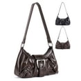 thumbnail image 1 of Gustave PU Leather Shoulder Bag for Women Y2K Top Handle Handbag Purse Trendy Underarm Hobo Clutch Bags - Brown, 1 of 9