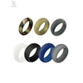 thumbnail image 1 of Gustave Pack of 7 Silicone Wedding Ring for Men, Antibacterial Rubber Band Rings Fit for Sports& Outdoors "Size 12", 1 of 7