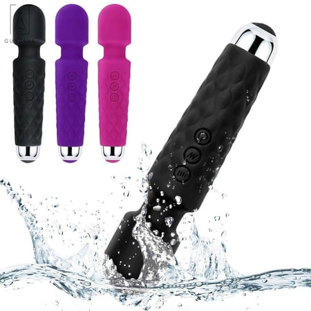 Gustave Personal Wand Massager Powerful with 20 Vibrating Patterns Full Body Massager Cordless USB Rechargeable for Back Neck Shoulder Pain Relief