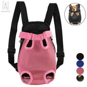 Gustave Pet Carrier Backpack Adjustable Straps, Legs Out, Pet Front Cat Dog Mesh Carrier Backpack Travel Bag for Small and Medium Dogs and Cats "Pink, L"