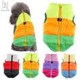 thumbnail image 1 of Gustave Pet Cat Dog Vest Coat Winter Warm Windproof Waterproof Cozy Dog Warm Costume Jackets for Small Medium Large Dog "Green & Yellow, M", 1 of 10