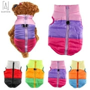 Gustave Pet Cat Dog Vest Coat Winter Warm Windproof Waterproof Cozy Dog Warm Costume Jackets for Small Medium Large Dog Rose & Pink, S