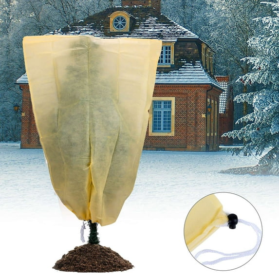 Gustave Plant Covers Freeze Protection Reusable Winter Frost Blanket Pest Protection Bags for Fruit Tree with Drawstring, 32" x 47"