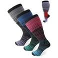 thumbnail image 1 of Gustave Plus Size Compression Socks for Women Men 2 Pairs Wide Calf Knee High Support Stockings Circulation Socks for Nurses, Pregnancy, Athletic, Running, Travel, 1 of 8