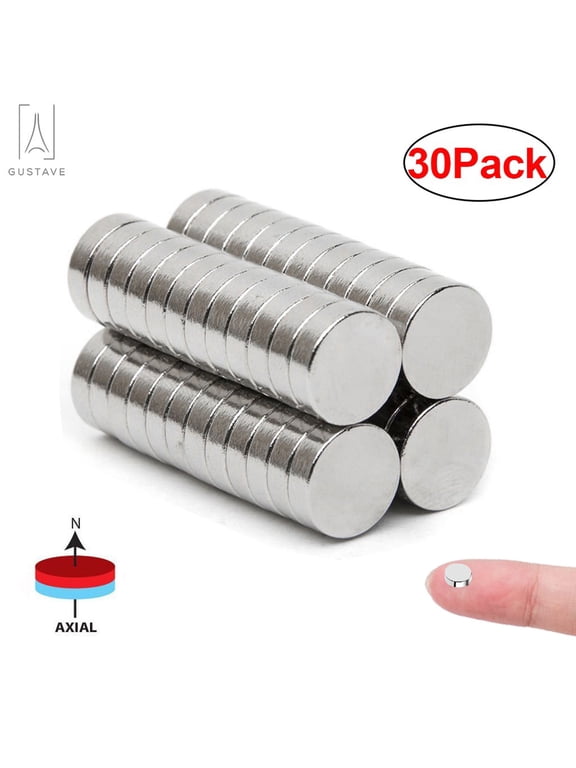 Powerful Neodymium Disc Magnets Multi-Use Small Round Rare Earth Magnets for Fridge, DIY, Building, Scientific, Craft, and Office, 4 x 2 mm (0.16 x 0.08 inch), 30 Pack