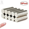 thumbnail image 1 of Gustave Powerful Neodymium Disc Magnets Multi-Use Small Round Rare Earth Magnets for Fridge, DIY, Building, Scientific, Craft, and Office, 6 x 3 mm (0.24 x 0.12 inch), 30 Pack, 1 of 7