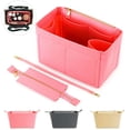 thumbnail image 1 of Gustave Purse Organizer Insert Felt Bag Organizer Handbag with Zipper, Multipocket Insert Liner Bag in Bag Base Shaper for Tote Bag, Neverful, Speedy and More "S, Pink", 1 of 9