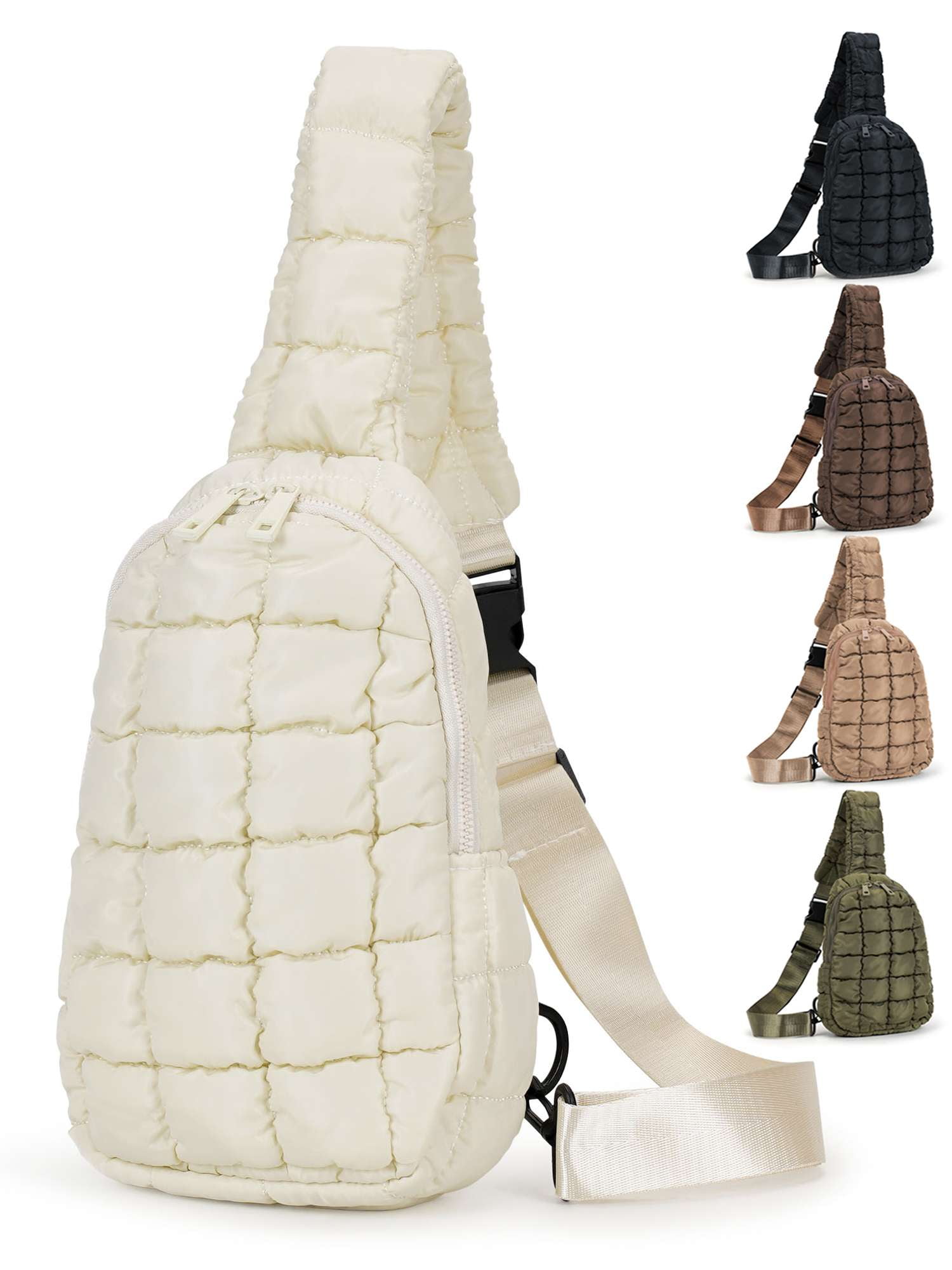 Gustave Quilted Puffer Sling Bag for Women Men Small 