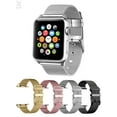 thumbnail image 1 of Gustave Replacement Apple Watch Band 38mm 40mm 42mm 44mm Stainless Steel Milanese Loop Bracelet Strap Wristbands Compatible with iWatch Series SE 8 7 6 5 4 3 2 1 for Women Men "Silver", 1 of 9
