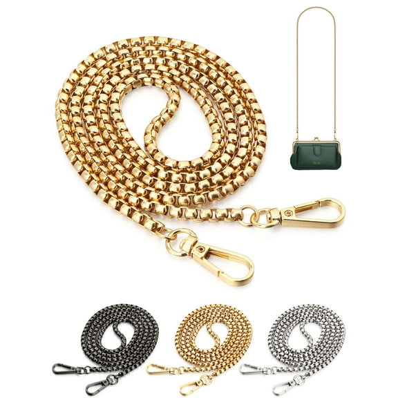 Gustave Replacement Purse Chain Strap 47" DIY Metal Replacement Straps Shoulder Crossbody Bag Handbag Accessories with Buckles - Gold