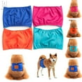 thumbnail image 1 of Gustave Reusable Wrap Diapers for Male Dogs, Washable Puppy Belly Band Comfort Leakproof Pets Diapers Nappies for Doggy Puppies (Orange, M), 1 of 9