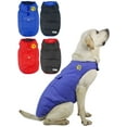 thumbnail image 1 of Gustave Reversible Dog Winter Coat Water Resistant Windproof Dog Jacket Pet Warm Puffer Vest Cold Weather Clothes for Puppy Small Medium Large Dogs - Blue, XS, 1 of 6