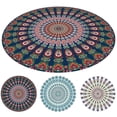thumbnail image 1 of Gustave Round Beach Tapestry Mandala Tapestry Boho Hippie Beach Towel Outdoor Picnic Blanket Table Cloth Yoga Meditation Mat Home Decor 55 Inch, 1 of 9