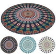 thumbnail image 1 of Gustave Round Beach Tapestry Mandala Tapestry Boho Hippie Beach Towel Outdoor Picnic Blanket Table Cloth Yoga Meditation Mat Home Decor 55 Inch, 1 of 9