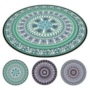 Gustave Round Beach Tapestry Mandala Tapestry Boho Hippie Beach Towel Outdoor Picnic Blanket Table Cloth Yoga Meditation Mat Home Decor 55 Inch