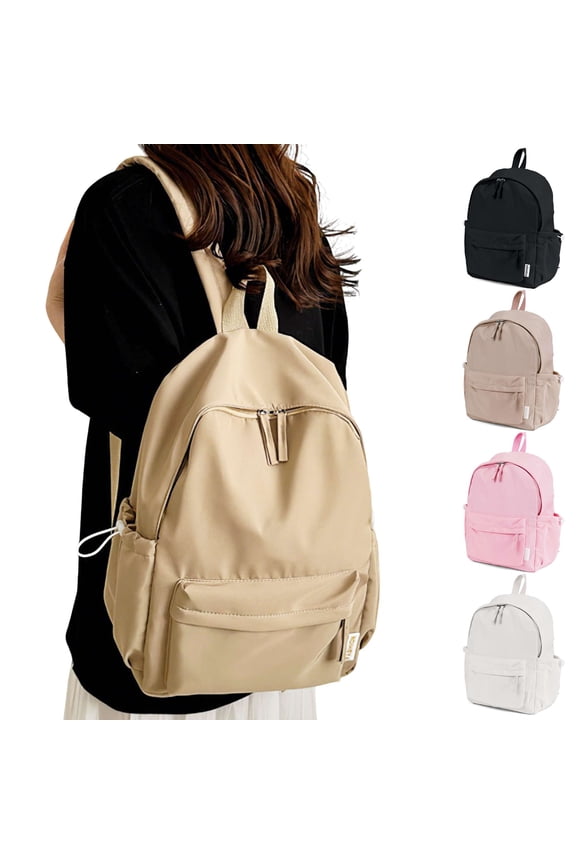 School Backapck for Women Men College Aesthetic Bookbags Lightweight Water-Resistan Basic Laptop Backpack Casual Travel Daypack, Khaki