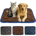 thumbnail image 1 of Gustave Self Warming Pet Mat Quilted Self Heating Dog Cat Bed Pad Non-Slip Warm Thermal Washable Kennel Crate Bed Mats for Winter Indoor Outdoor Pets (Brown, 34.6"x22.8"), 1 of 8