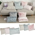thumbnail image 1 of Gustave Set of 2 Soft Faux Fur Pillows Case, Luxury Decoration Plush Cushion Cover for Car Home Sofa Bedroom 18 x 18 Inches Throw Pillow Cover "Light Gray, 2 PCS", 1 of 8