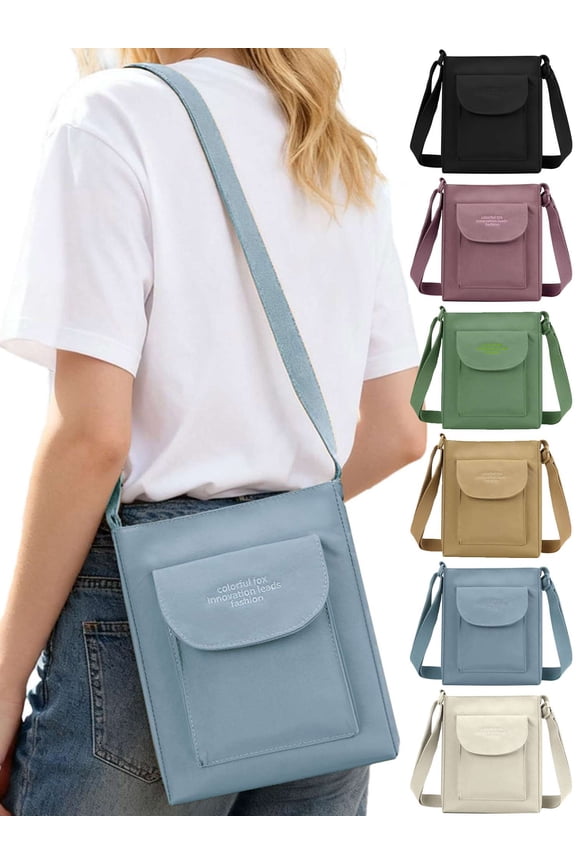 Shoulder Bags for Women Lightweight Casual Crossbody Purses and Handbags Phone Bag Nylon Water-Resistant Trendy Small Messenger Bag for Travel Work, Blue