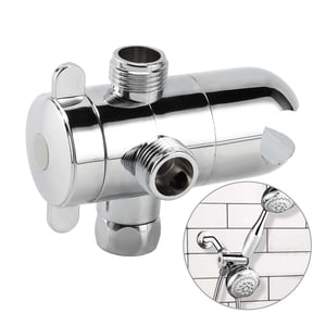 Gustave Shower Diverter Valve 3-Way G1/2" T-adapter Shower Head Arm Mounted Diverter Valve Metal Universal Bathroom System Replacement Part, Chrome