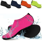 Gustave Skin Water Barefoot Shoes For Men & Women Aqua Beach Socks Yoga Exercise Pool Swim Slip On Surf Shoes "Pink,M"