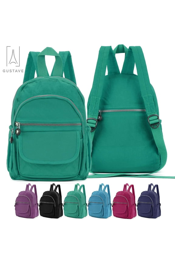 Small Backpack Purse for Women Stylish Travel School Bags Daypack Nylon Waterproof Shoulder Handbag - Green
