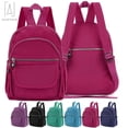 thumbnail image 1 of Gustave Small Backpack Purse for Women Stylish Travel School Bags Daypack Nylon Waterproof Shoulder Handbag - Rose Red, 1 of 8
