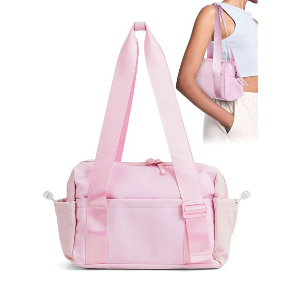Gustave Small Gym Bag for Women Waterproof Mini Travel Duffel Bag Lightweight Sports Bags Tote Handbag with Wet Compartment, Pink