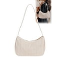 thumbnail image 1 of Gustave Small Straw Bag for Women Woven Underarm Bag Bohemian Summer Beach Bag Trendy Shoulder Handbag Purse with Zipper, White, 1 of 7