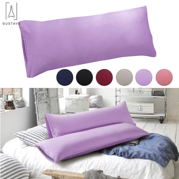 Gustave Solid Pillowcase, Body Pillow, Purple